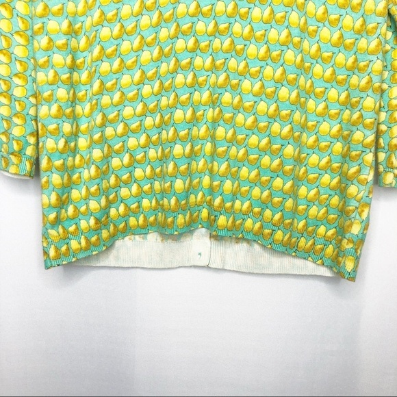 Talbots Novelty Pear Print Lightweight Sweater Petite - Picture 2 of 6